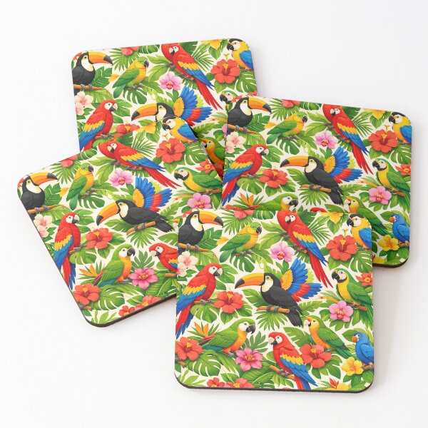 Item preview, Tropical Bird Seamless Pattern | Parrot & Toucan Jungle Design | Vibrant Summer Print designed and sold by OpenDreamArts.