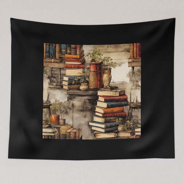 Item preview, Vintage Stacked Books Bibliophile Art designed and sold by cxjrusdkc4.