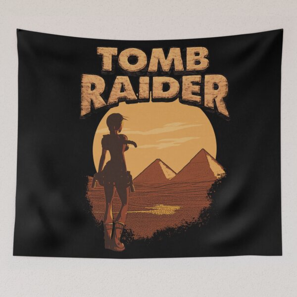 Item preview, Lara Croft Tomb Raider Classic Egypt Pyramid Desert Sunset Adventure Silhouette designed and sold by PhocoNibict.