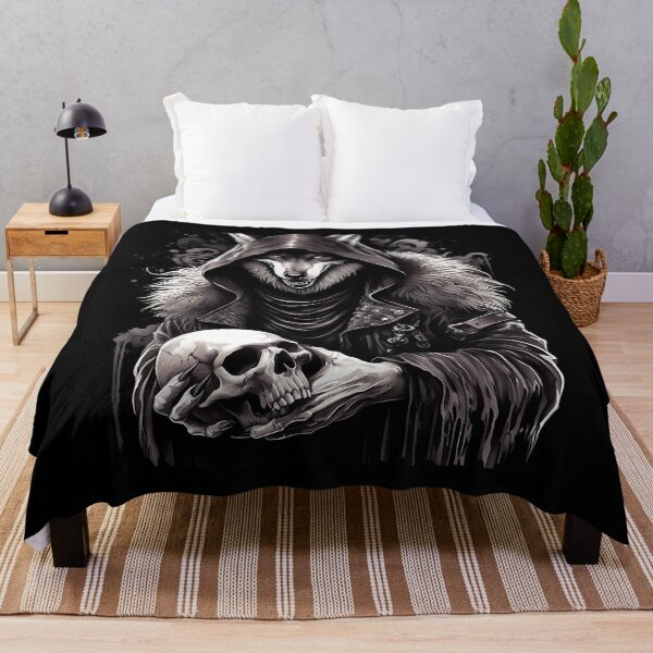 Item preview, Gothic Wolf Holding Skull Graffiti Art designed and sold by cxjrusdkc4.