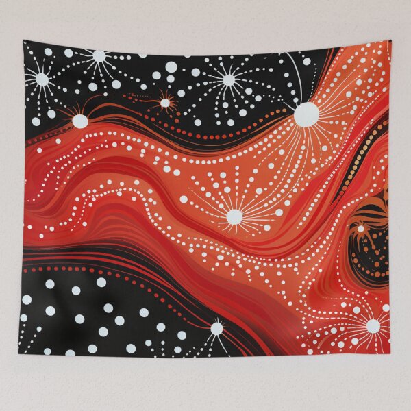 Item preview, Aboriginal Inspired Dot Art - With Night Lava designed and sold by GrinGalore.