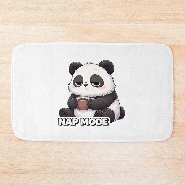 Aperçu de l'œuvre Nap Mode panda fatigué mode sieste humour créée et vendue par LazyMoodStudio.