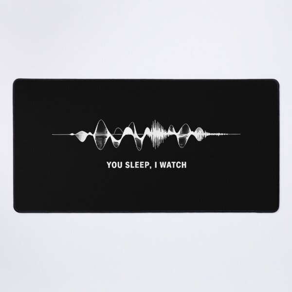 Item preview, You Sleep I Watch Soundwave Audio Frequency Dark Aesthetic Minimalist Graphic designed and sold by ObukiLantara.