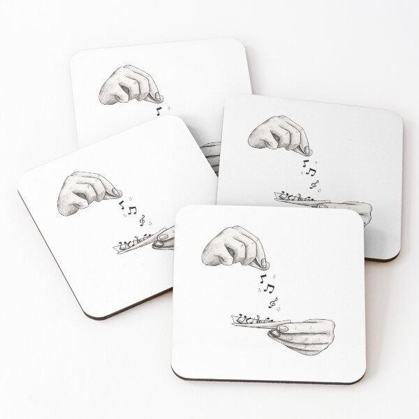 Item preview, Music In Your Hands – Minimalist Black & White Artistic Design designed and sold by Redwan58.