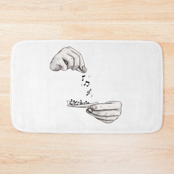 Item preview, Music In Your Hands – Minimalist Black & White Artistic Design designed and sold by Redwan58.