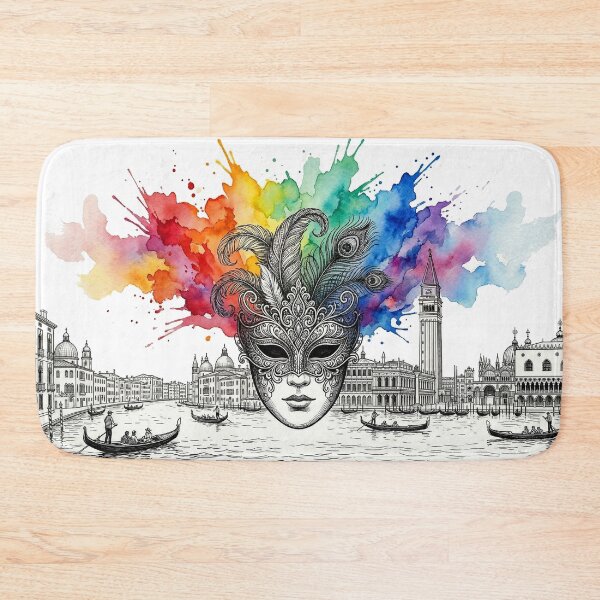 Item preview, An artistic watercolor and ink illustration capturing the magic of Venice, Italy.  designed and sold by PEUCETA-BA.