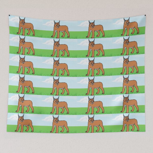Item preview, Caracal cat and stunning field day designed and sold by icedragonart77.