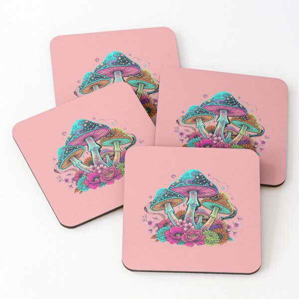 Item preview, Celestial Magic Mushrooms - Psychedelic Neon Garden designed and sold by Wild Hare.