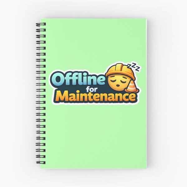 Item preview, Offline for Maintenance – Introvert Tech Sticker, Spiral book designed and sold by Offline Theory.
