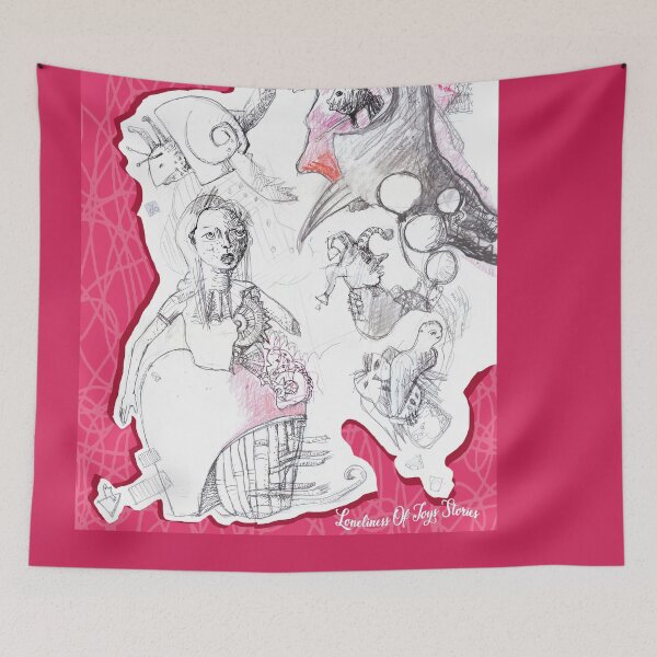 Item preview, Loneliness Of Toys Stories - Old Doll Concerned By The Food Chain Concept (drawing by ACCI) designed and sold by VanyssaGraphics.