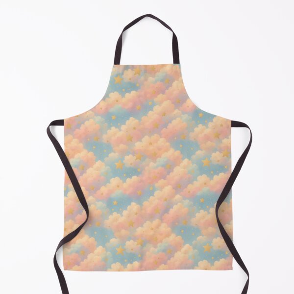 Item preview, Dreamy Pastel Clouds with Golden Stars designed and sold by Kritiveemporio.