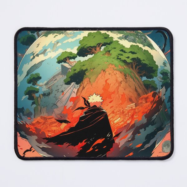 Item preview, “Anime Warrior and Earth – Cinematic Dark Aesthetic Space Art” designed and sold by PrintsGateWay.