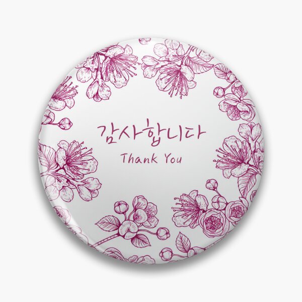 Item preview, Thank You Korean Floral Greeting  designed and sold by HowToCanadian.
