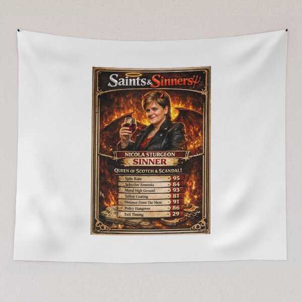 Item preview, Funny Nicola Sturgeon Political Satire Trading Card designed and sold by Shoot-The-Moon.