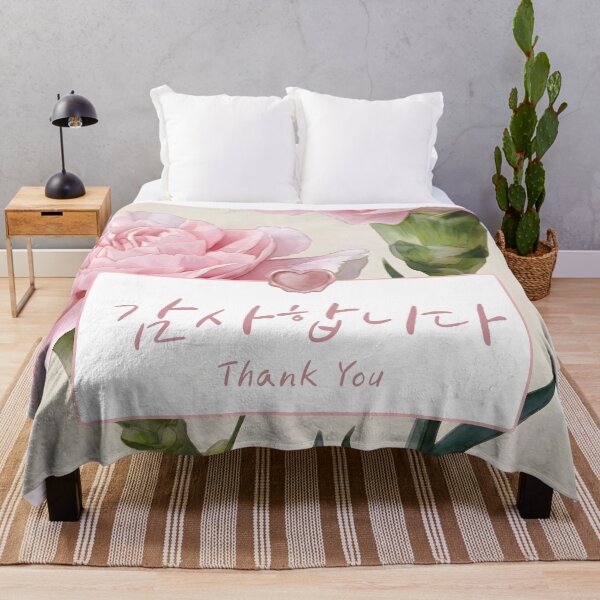 Item preview, Thank You Korean Floral Greeting  designed and sold by HowToCanadian.