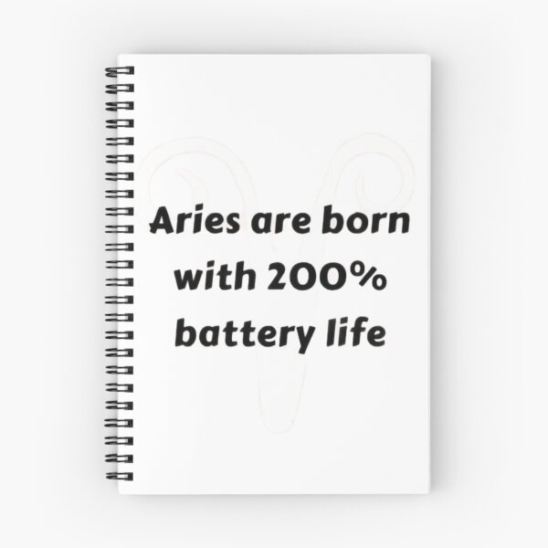 Item preview, Aries Are Born With 200% Battery Life – Funny Aries Zodiac Quote Design designed and sold by Aisha Creates.