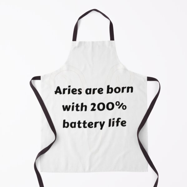 Item preview, Aries Are Born With 200% Battery Life – Funny Aries Zodiac Quote Design designed and sold by Aisha Creates.