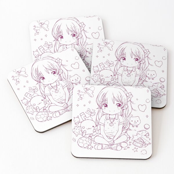 Item preview, Kawaii Cute Girl Doodle Art | Anime Chibi Aesthetic | Whimsical Cartoon Character Design designed and sold by SOLIORA  ATELIER.