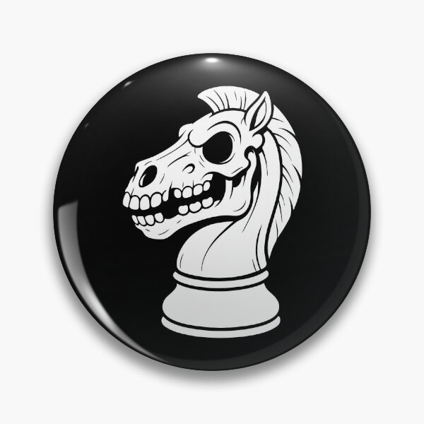 Item preview, Chess Knight Skeleton Dark Chess Design designed and sold by RetroMaritalArt.