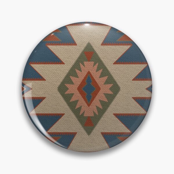 Item preview, Southwestern Starburst Geometry in Earth Tones Red Beige and Blue designed and sold by NoemiMarozsan.