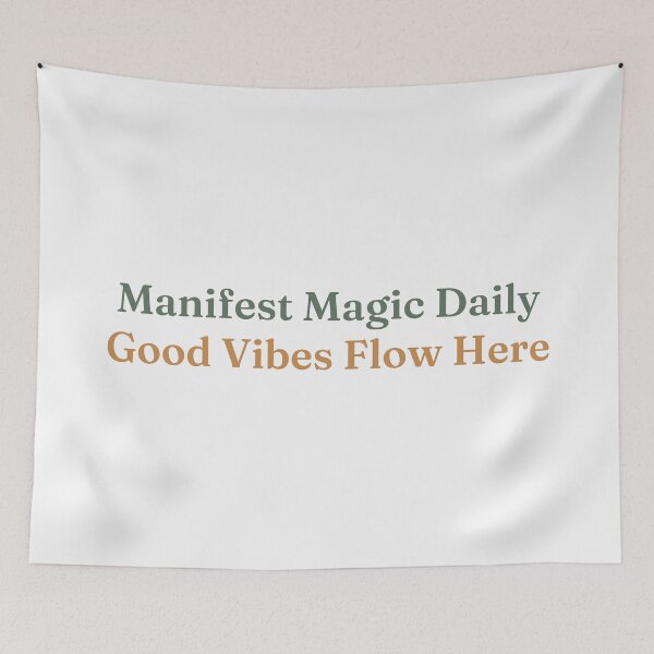 Item preview,  Daily Good Vibes Design | Energy Flows Manifestation Sticker designed and sold by CosmicQuietStudio.