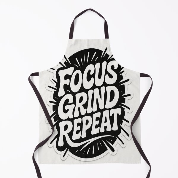 Item preview, Focus Grind Repeat Motivational Typography designed and sold by NaizPixel.