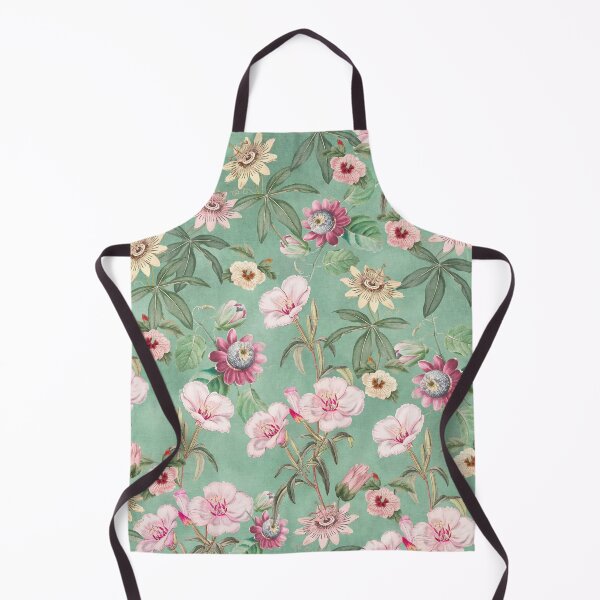 Item preview, Vintage Passiflora and Hibiscus tropical flowers designed and sold by Bloomery Decor.