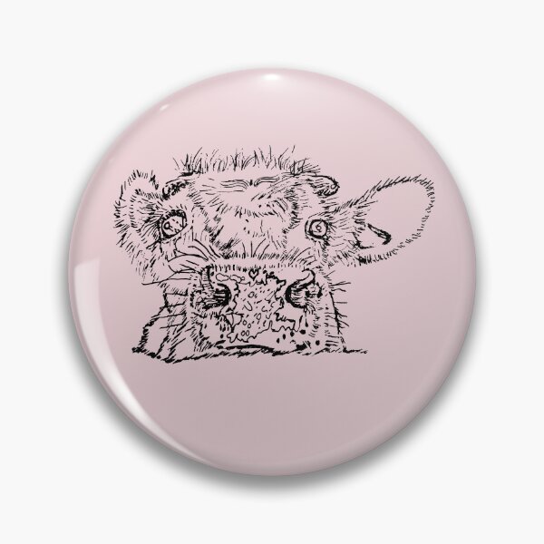 Item preview, Dairy Cow - Peekamoo - (#EED4D9) designed and sold by The Stippler Process.