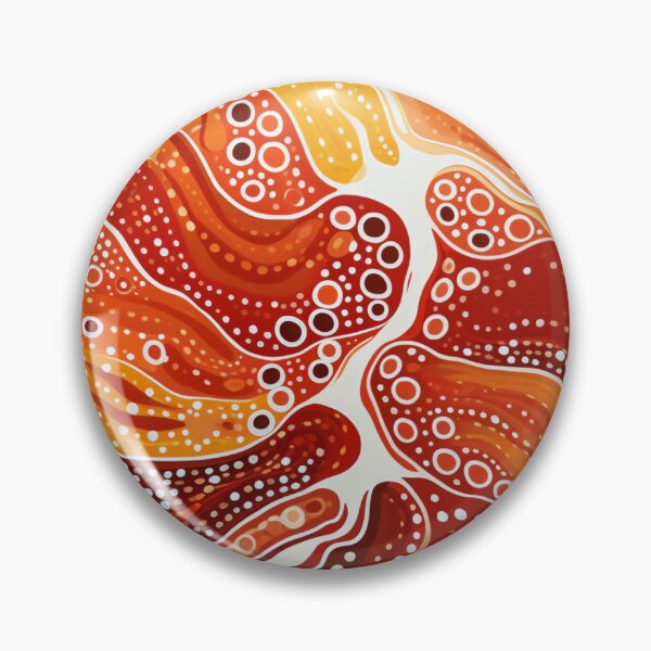 Item preview, Aboriginal Inspired Dot Art - Lava River Streams designed and sold by GrinGalore.