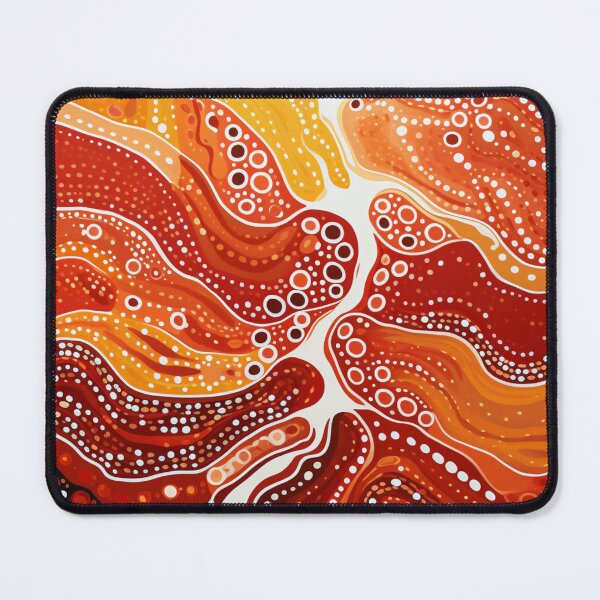 Item preview, Aboriginal Inspired Dot Art - Lava River Streams designed and sold by GrinGalore.