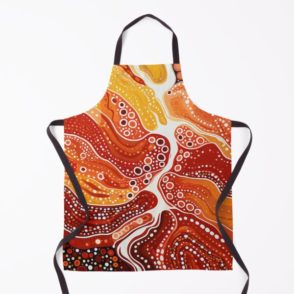 Item preview, Aboriginal Inspired Dot Art - Lava River Streams designed and sold by GrinGalore.