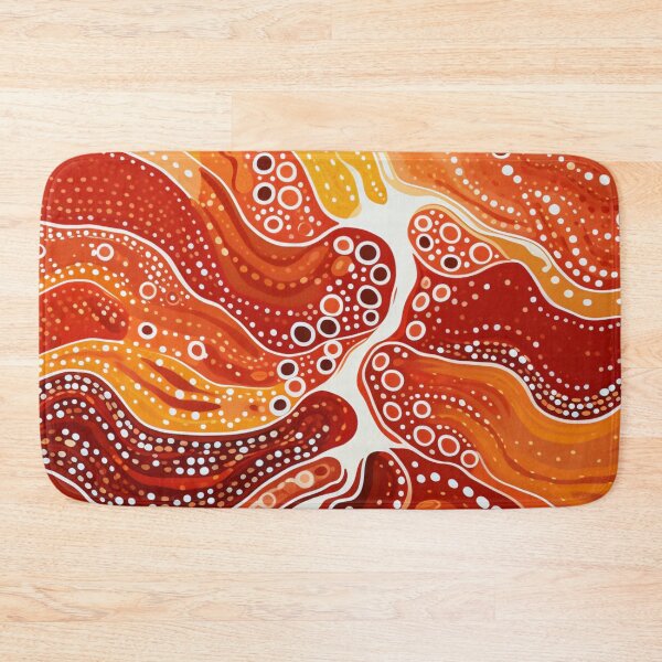 Item preview, Aboriginal Inspired Dot Art - Lava River Streams designed and sold by GrinGalore.