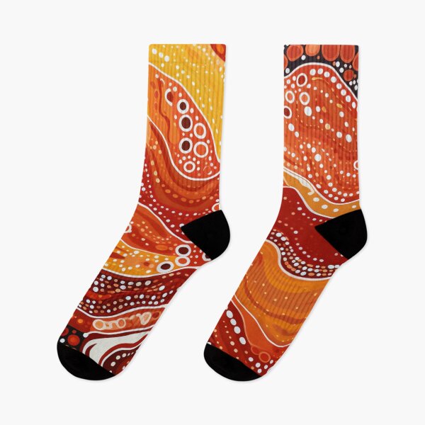 Item preview, Aboriginal Inspired Dot Art - Lava River Streams designed and sold by GrinGalore.