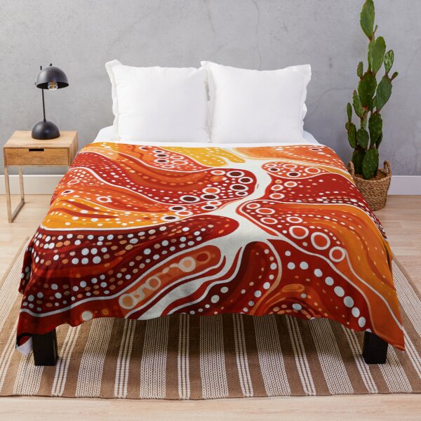 Item preview, Aboriginal Inspired Dot Art - Lava River Streams designed and sold by GrinGalore.