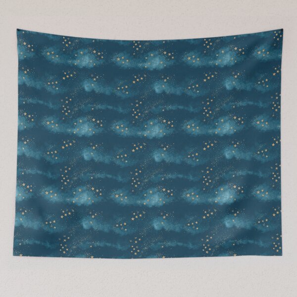 Item preview, Midnight Blue Sky with Golden Stars designed and sold by Kritiveemporio.