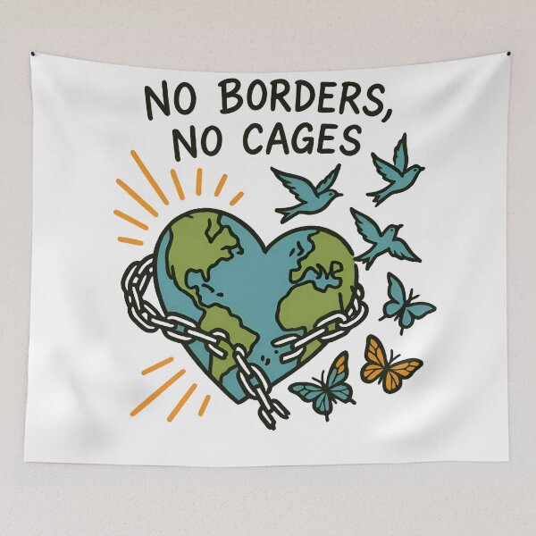 Item preview, No Borders, No Cages designed and sold by Uglyandcute.