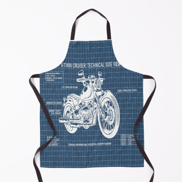 Item preview, Vintage V-Twin Motorcycle Technical Blueprint - Heritage Edition designed and sold by byRocco.