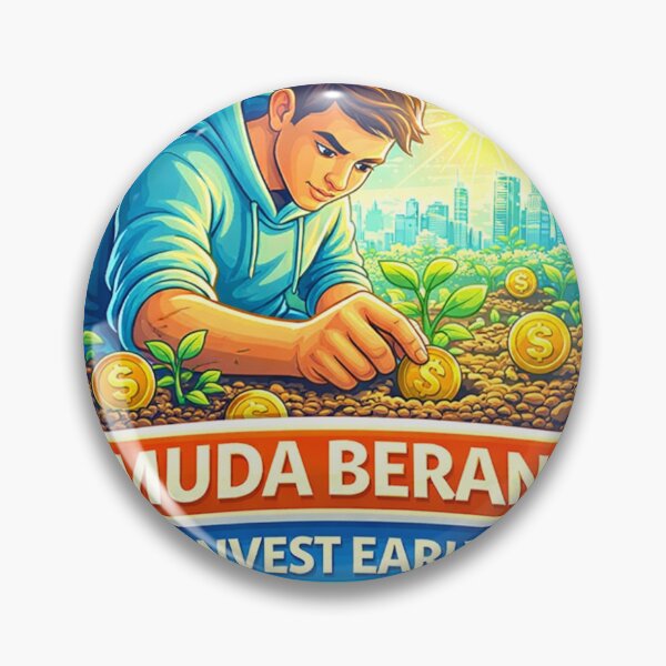 Item preview, Muda Berani Invest Early – Start Young Build Wealth Sticker | Investing Mindset & Financial Freedom Motivation designed and sold by Wander Pop Studio.
