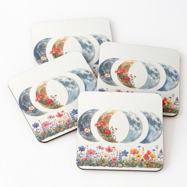 Item preview, Floral Moon Phases — Soul of Sonic designed and sold by Soul of Sonic.