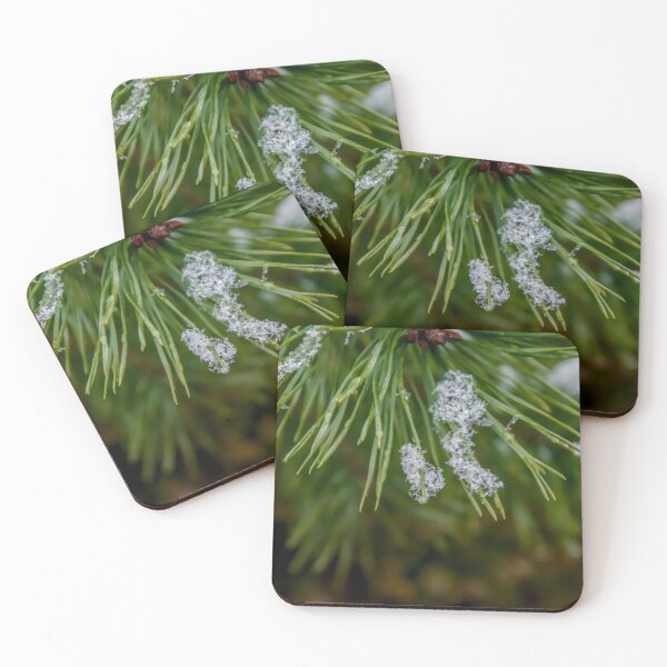 Item preview, Frozen Whispers: Snow Crystals on Pine Needles designed and sold by ShotsbyDesiree.