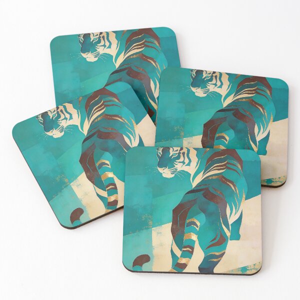 Item preview, Stylized tiger in turquoise designed and sold by paulrommer.