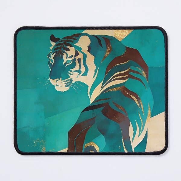 Item preview, Stylized tiger in turquoise designed and sold by paulrommer.