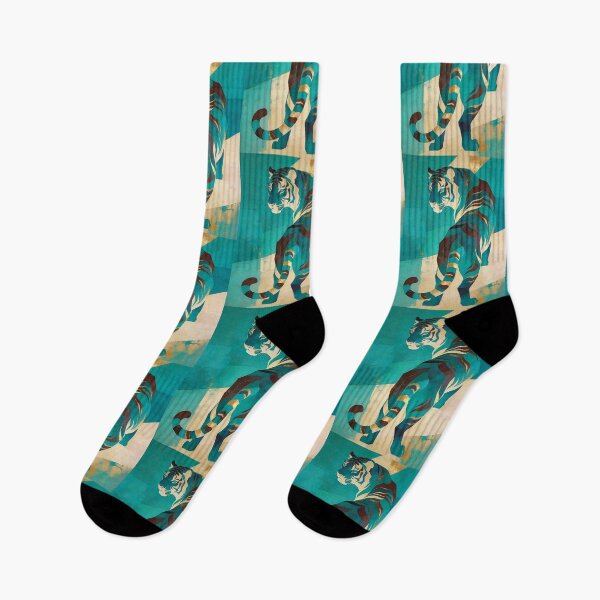Item preview, Stylized tiger in turquoise designed and sold by paulrommer.