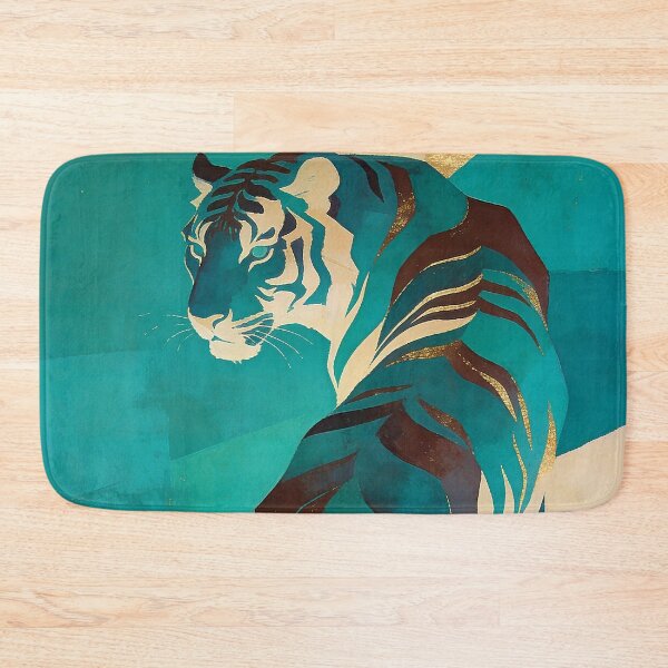 Item preview, Stylized tiger in turquoise designed and sold by paulrommer.