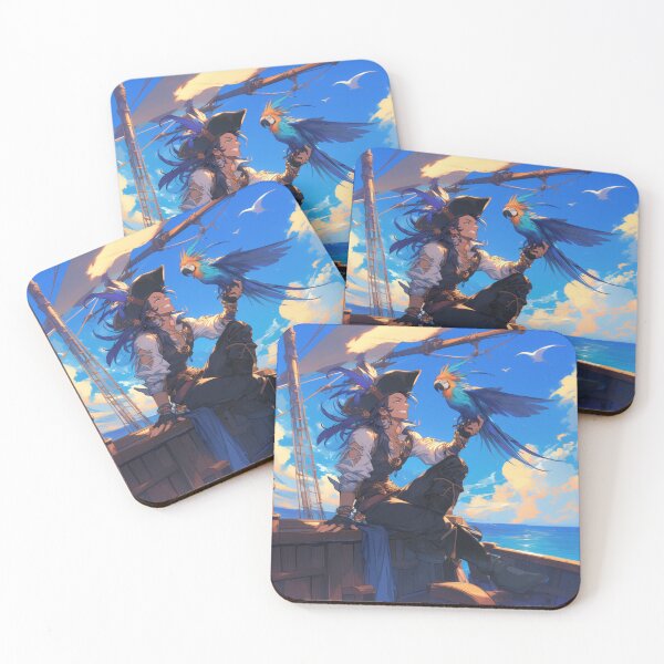 Item preview, “Adventurous Pirate Captain – Treasure Hunt Fantasy Illustration” designed and sold by PrintsGateWay.