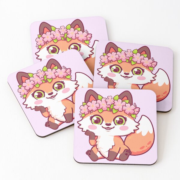 Item preview, Cute Sakura Fox Reimagined  designed and sold by CherryPinkArt.
