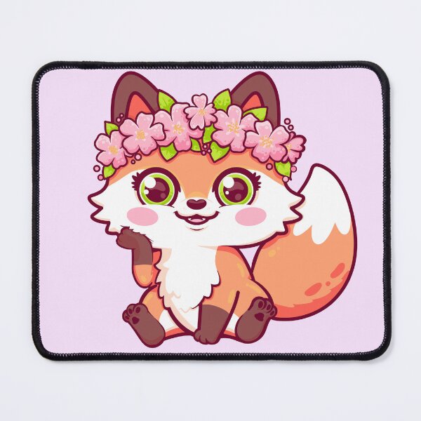 Item preview, Cute Sakura Fox Reimagined designed and sold by CherryPinkArt.