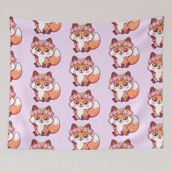 Item preview, Cute Sakura Fox Reimagined  designed and sold by CherryPinkArt.