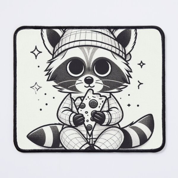 Item preview, Midnight Snack Raccoon – Cute Pajama Pizza Minimalist Design designed and sold by Mitaudesign.