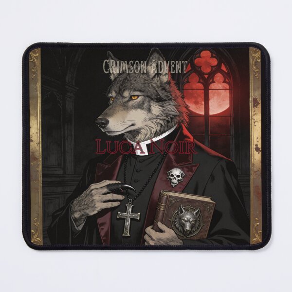 Item preview, The Collar and the Claw — Wolf Priest Portrait Art designed and sold by GeoWhimsy Studio.